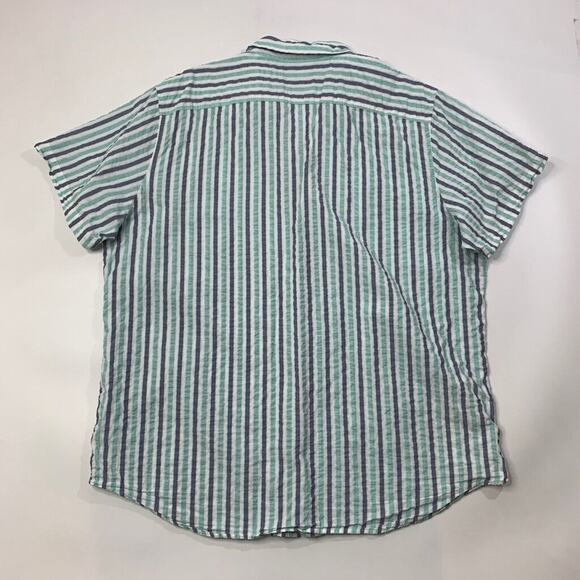Bonobos Shirt Mens XXL Long Standard Fit Capri Grey Striped Seersucker Cotton - Picture 3 of 10